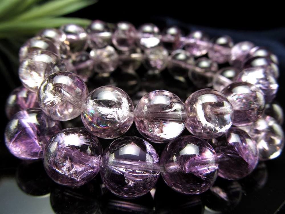 アメジスト ブレスレット グラデーション 紫水晶 アイリスクオーツ