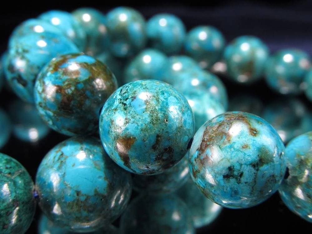 クリソコラ ブレスレット 珪孔雀石 クリソコラシリカ