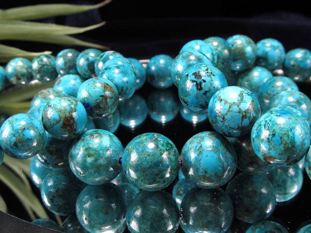 クリソコラ ブレスレット 珪孔雀石 クリソコラシリカ