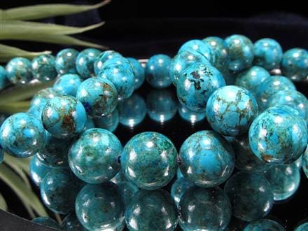 クリソコラ ブレスレット 珪孔雀石 クリソコラシリカ