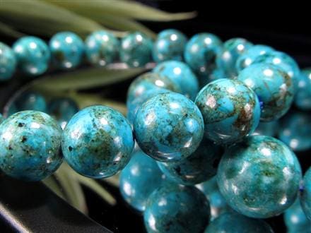 クリソコラ ブレスレット 珪孔雀石 クリソコラシリカ