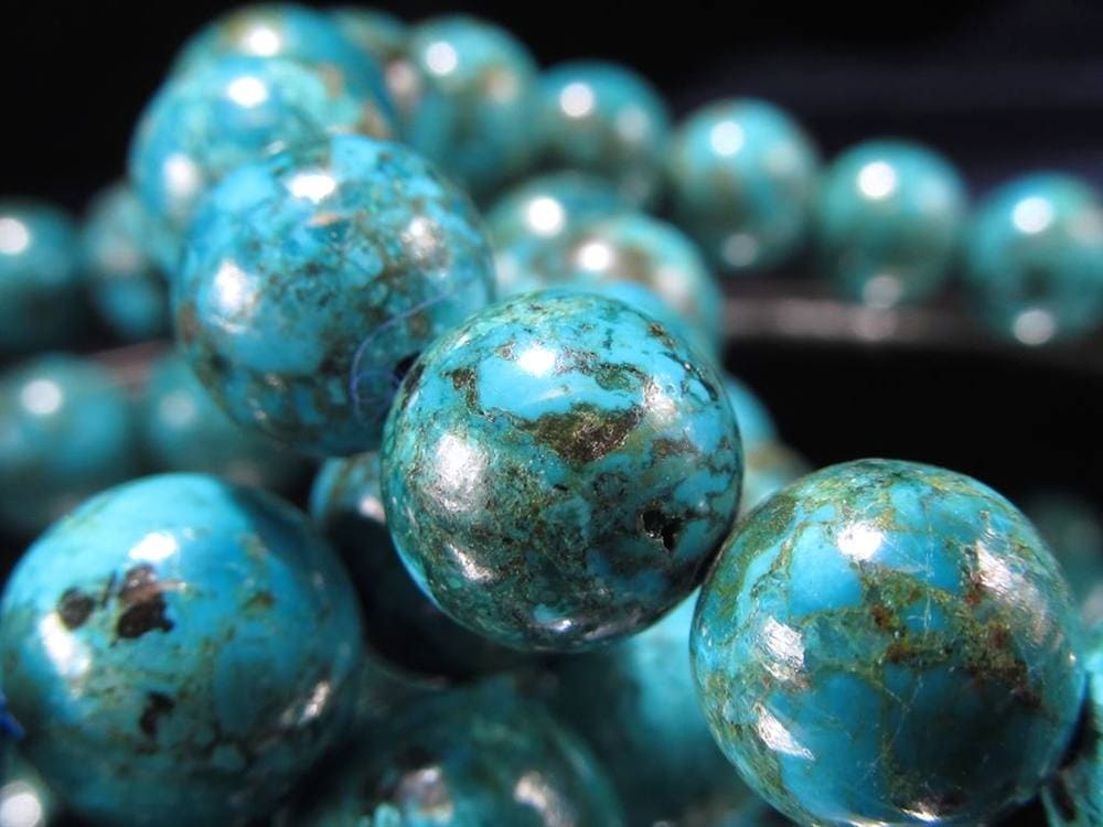 クリソコラ ブレスレット 珪孔雀石 クリソコラシリカ