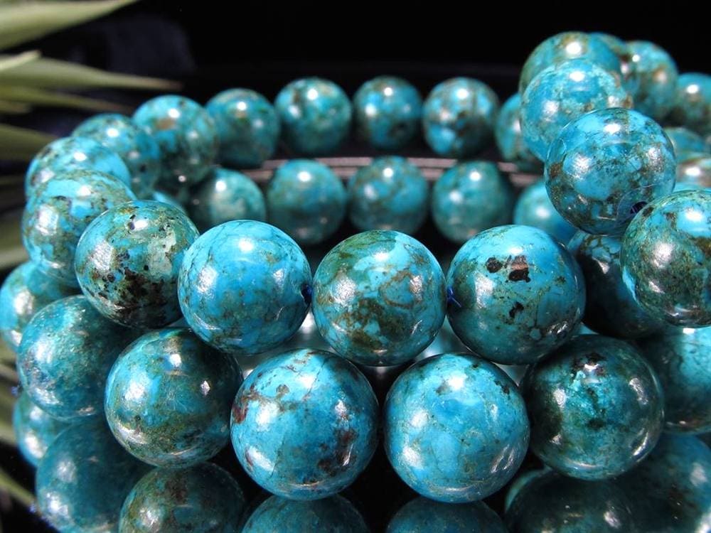 クリソコラ ブレスレット 珪孔雀石 クリソコラシリカ