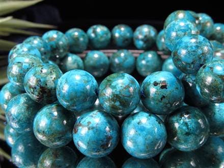 クリソコラ ブレスレット 珪孔雀石 クリソコラシリカ