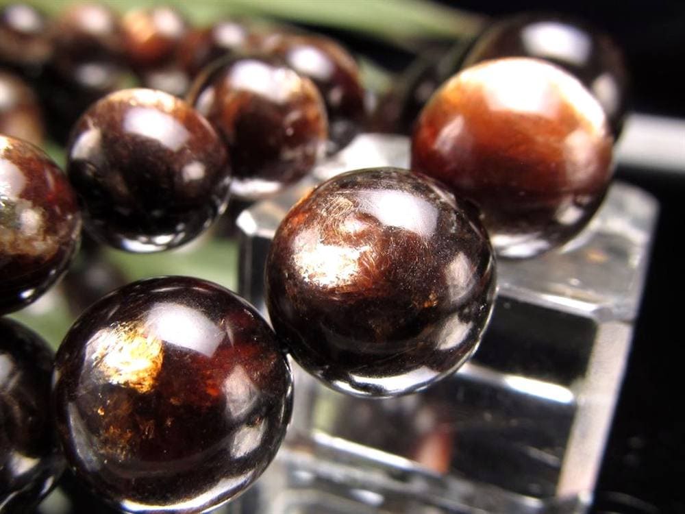 ブラックマイカ 黒雲母 雲母 ブレスレット ゴールデンマイカ