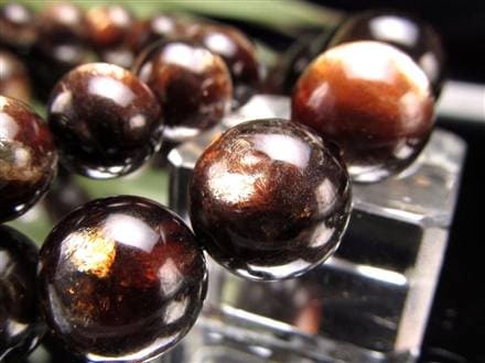 ブラックマイカ 黒雲母 雲母 ブレスレット ゴールデンマイカ