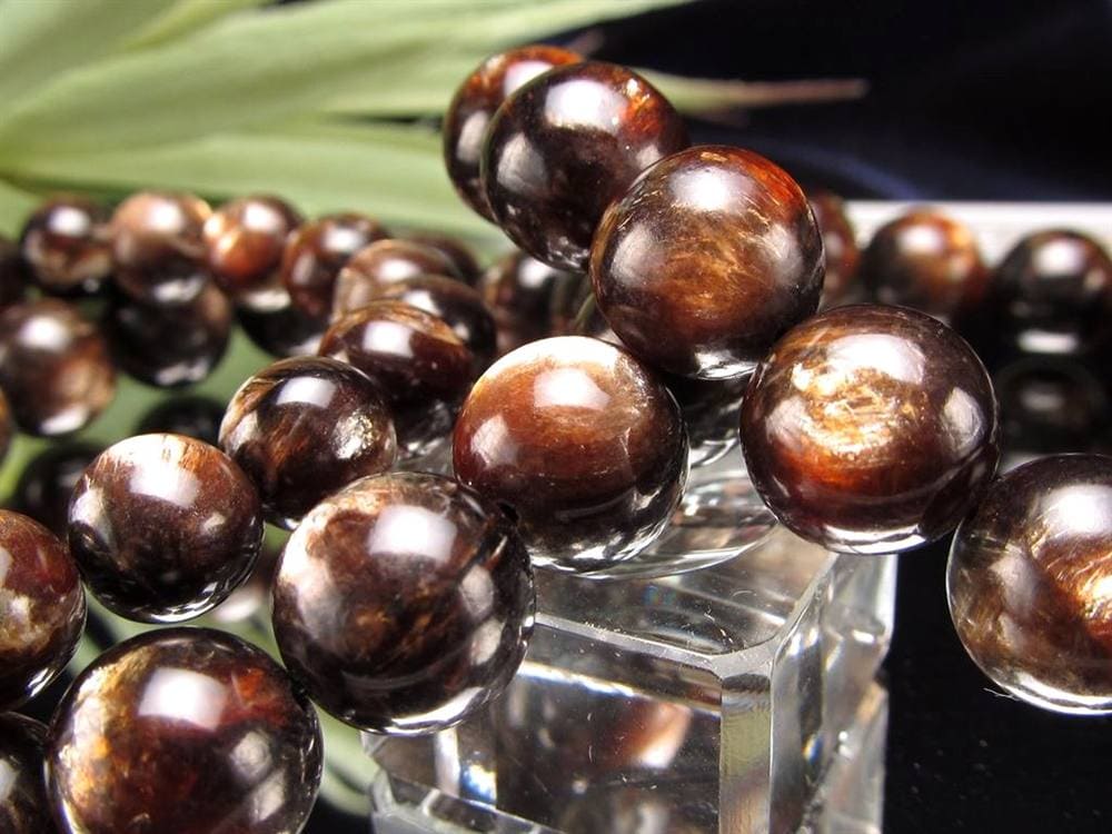 ブラックマイカ 黒雲母 雲母 ブレスレット ゴールデンマイカ