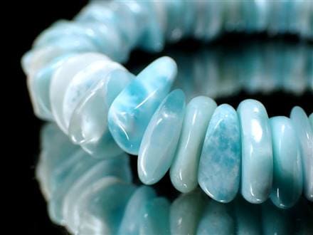 ラリマー ブルーペクトライト ブレスレット さざれ キュープライト