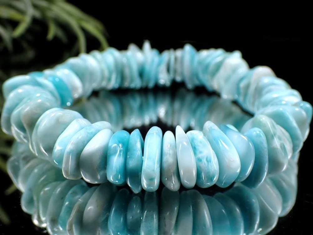 ラリマー ブルーペクトライト ブレスレット さざれ キュープライト