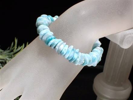 ラリマー ブルーペクトライト ブレスレット さざれ キュープライト