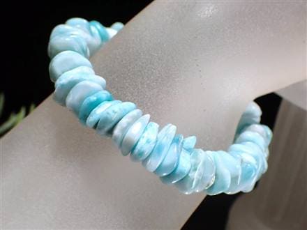 ラリマー ブルーペクトライト ブレスレット さざれ キュープライト