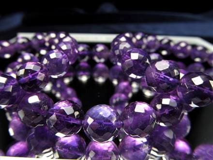 アメジスト 紫水晶 ブレスレット カット ブラジル産