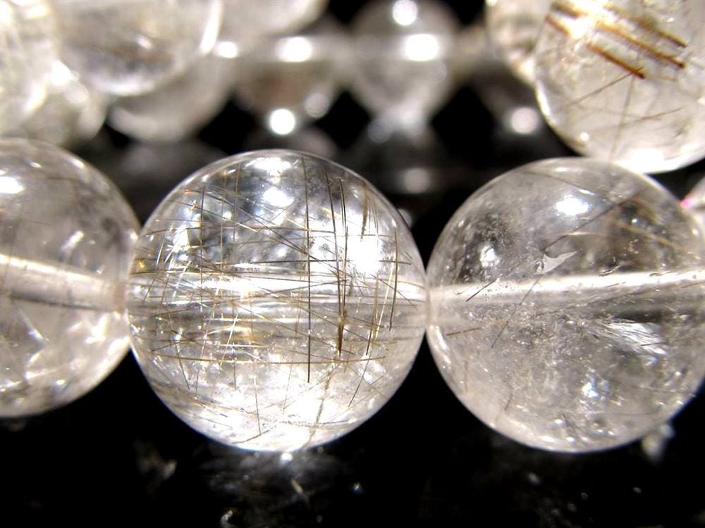 ルチルクォーツ シルバールチル ブレスレット ルチレイテッドクォーツ 金紅石