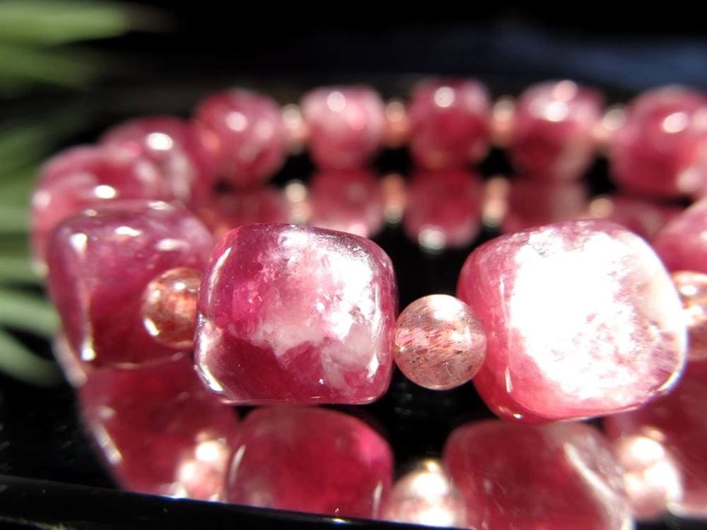 レピドライト パープルマイカ リシア雲母 ブレスレット ブラジル産