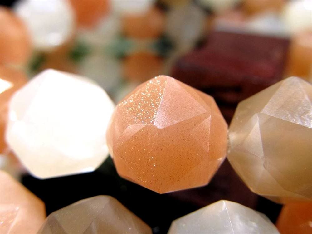 サンムーンストーン サンストーン ムーンストーン ブレスレット 長石 フェルドスパー