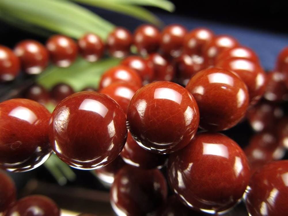 レッドルチルクォーツ ブレスレット レッドブラウンルチル 子宝 マホガニー