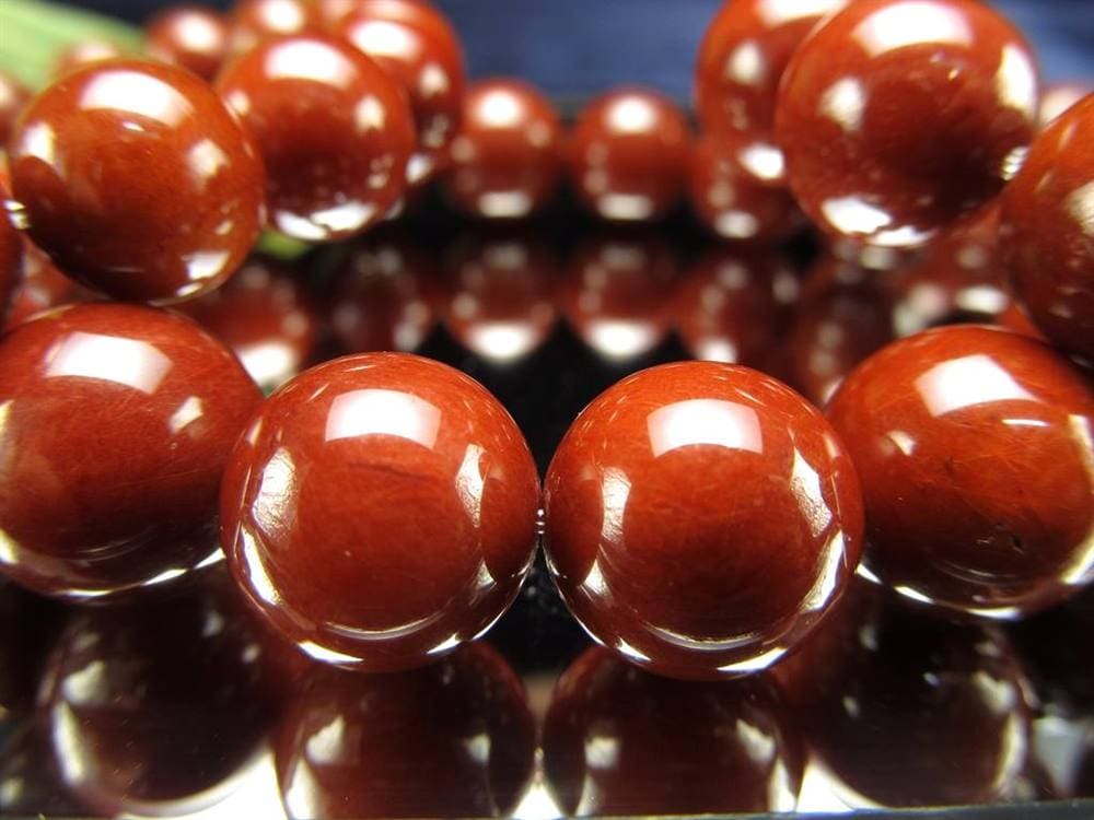 レッドルチルクォーツ ブレスレット レッドブラウンルチル 子宝 マホガニー