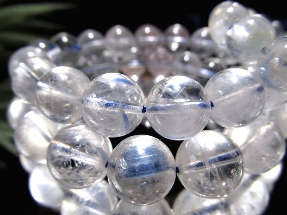 カイヤナイトインクォーツ 藍晶石 ブレスレット ブルー カイヤナイト