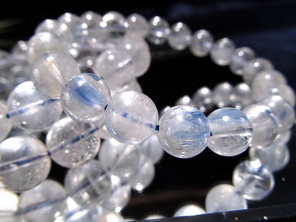 カイヤナイトインクォーツ 藍晶石 ブレスレット ブルー カイヤナイト