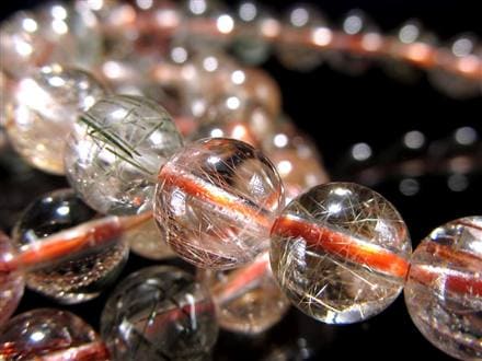 ルチルクォーツ 福禄寿 ブレスレット マルチカラー 金運