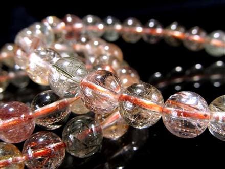 ルチルクォーツ 福禄寿 ブレスレット マルチカラー 金運