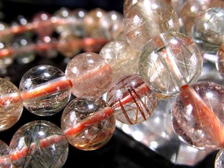 ルチルクォーツ 福禄寿 ブレスレット マルチカラー 金運