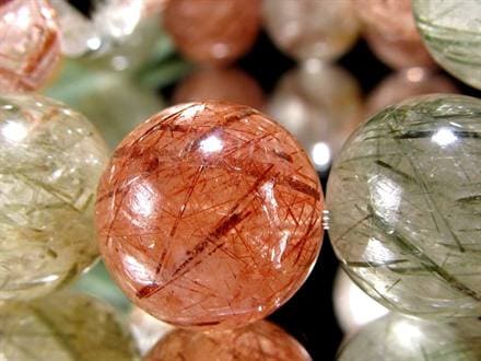 ルチルクォーツ ブレスレット MIXルチル 金紅石入り水晶 ルチレイテッドクォーツ