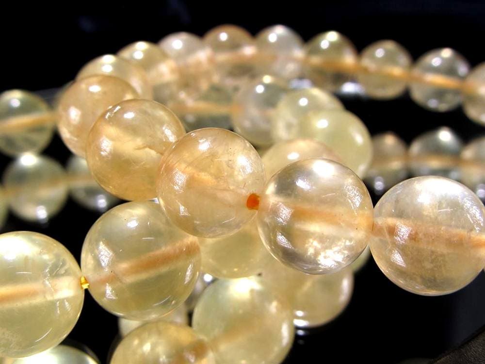 ゴールデンプレナイト 葡萄石 ブレスレット ビタミンカラー 天然石