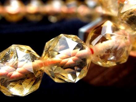 シトリン 黄水晶 スターカット ブレスレット 11月誕生石