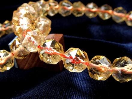 シトリン 黄水晶 スターカット ブレスレット 11月誕生石