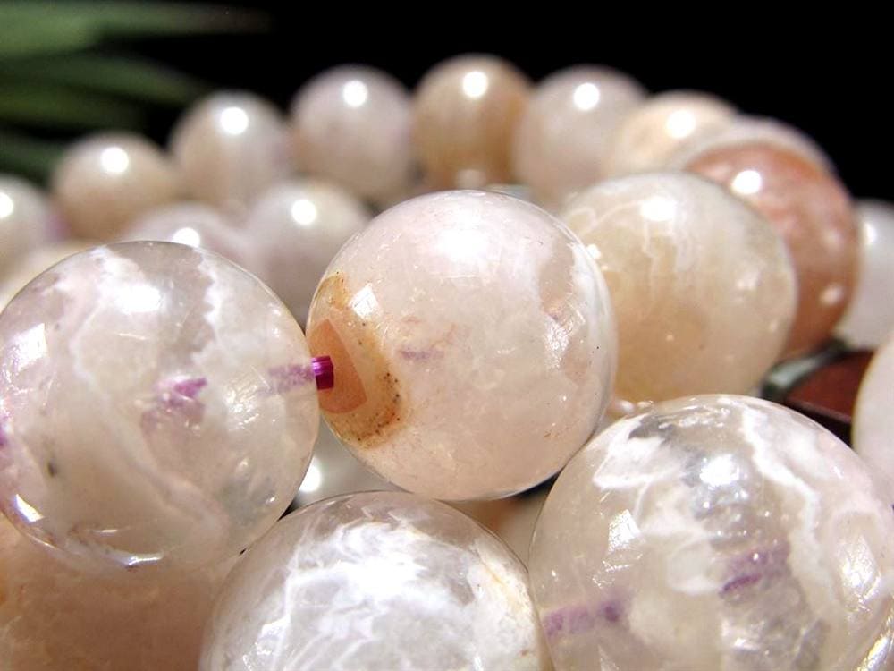 アゲート ピンクアメジストフラワーアゲート クレイジーレース ブレスレット 瑪瑙 天然石 パワーストーン