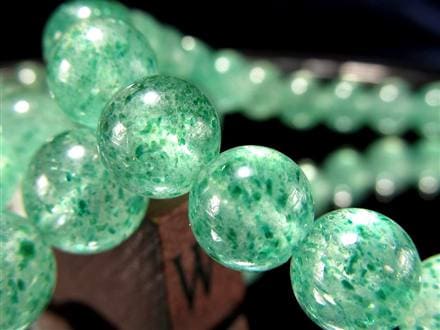 グリーンマイカ フックサイトインクォーツ グリーンモスコバイト 雲母 ブレスレット