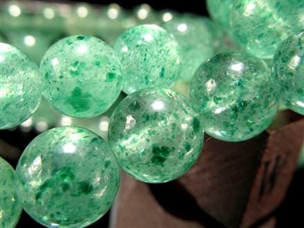 グリーンマイカ フックサイトインクォーツ グリーンモスコバイト 雲母 ブレスレット