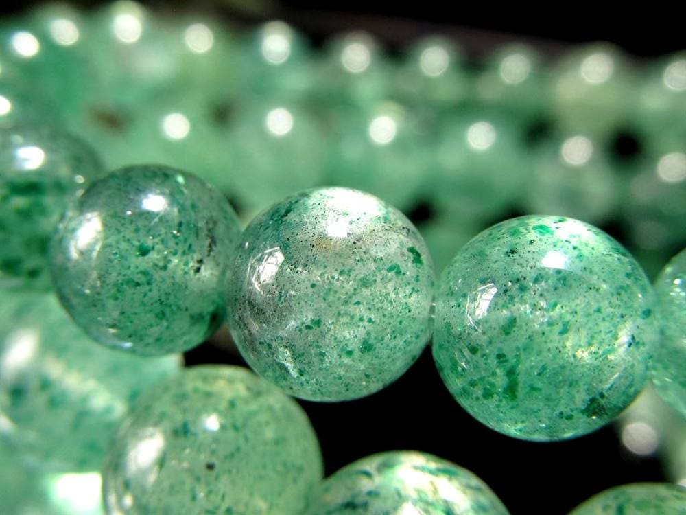 グリーンマイカ フックサイトインクォーツ グリーンモスコバイト 雲母 ブレスレット