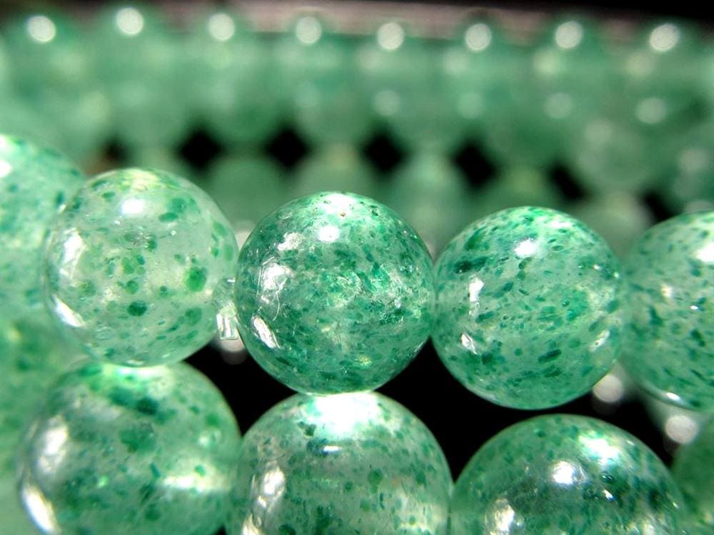 グリーンマイカ フックサイトインクォーツ グリーンモスコバイト 雲母 ブレスレット