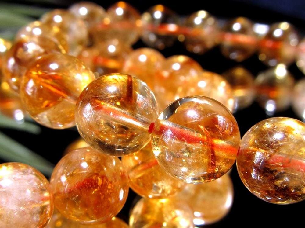 シトリン ファントム 幻影黄水晶 ブレスレット ブラジル産