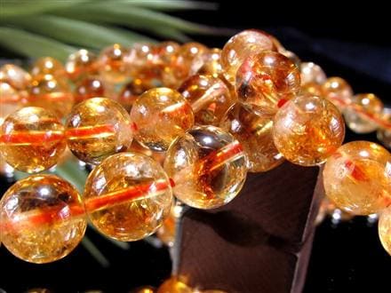 シトリン ファントム 幻影黄水晶 ブレスレット ブラジル産