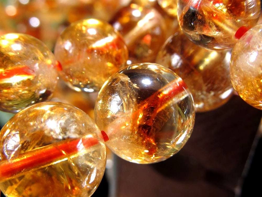 シトリン ファントム 幻影黄水晶 ブレスレット ブラジル産