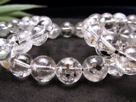 エレスチャルクォーツ 骸骨水晶 ブレスレット 水晶の最終形態 グラファイト