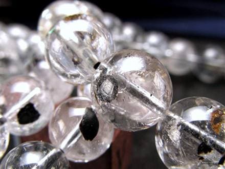 エレスチャルクォーツ 骸骨水晶 ブレスレット 水晶の最終形態 グラファイト