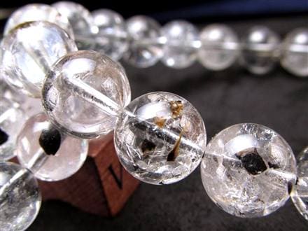 エレスチャルクォーツ 骸骨水晶 ブレスレット 水晶の最終形態 グラファイト