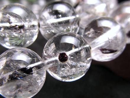 エレスチャルクォーツ 骸骨水晶 ブレスレット 水晶の最終形態 グラファイト