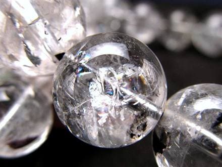 エレスチャルクォーツ 骸骨水晶 ブレスレット 水晶の最終形態 グラファイト