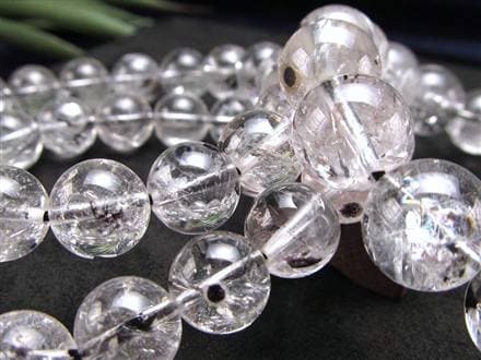 エレスチャルクォーツ 骸骨水晶 ブレスレット 水晶の最終形態 グラファイト