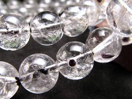 エレスチャルクォーツ 骸骨水晶 ブレスレット 水晶の最終形態 グラファイト