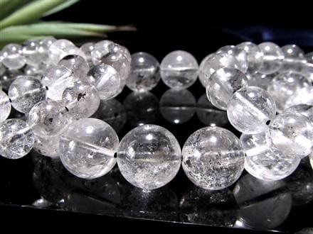 エレスチャルクォーツ 骸骨水晶 ブレスレット 水晶の最終形態 グラファイト