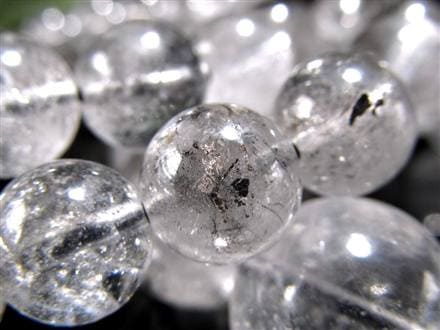 エレスチャルクォーツ 骸骨水晶 ブレスレット 水晶の最終形態 グラファイト