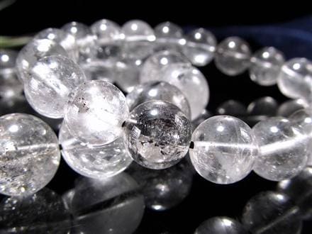 エレスチャルクォーツ 骸骨水晶 ブレスレット 水晶の最終形態 グラファイト