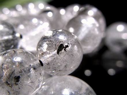 エレスチャルクォーツ 骸骨水晶 ブレスレット 水晶の最終形態 グラファイト