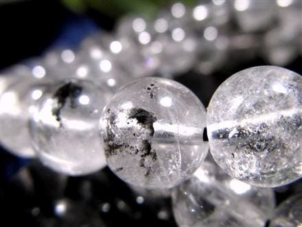 エレスチャルクォーツ 骸骨水晶 ブレスレット 水晶の最終形態 グラファイト